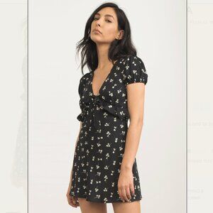 Tie Front Floral Mini Dress